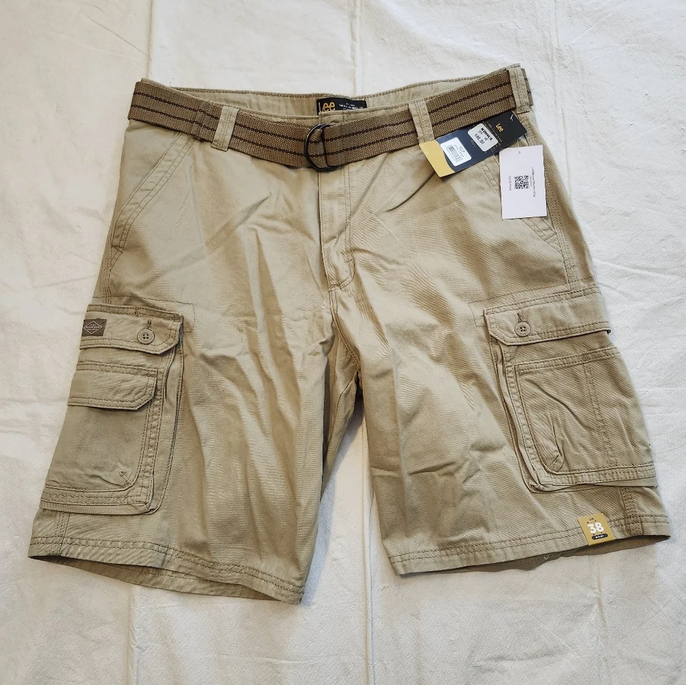 Lee Men's Beige Cargo Shorts